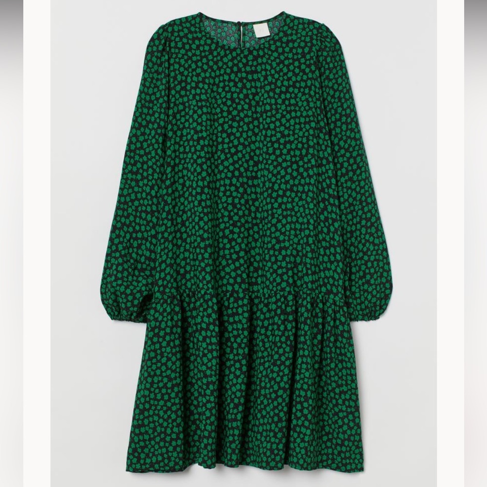 2 for 20 | Floral Drop Waist Puff Sleeve Dress